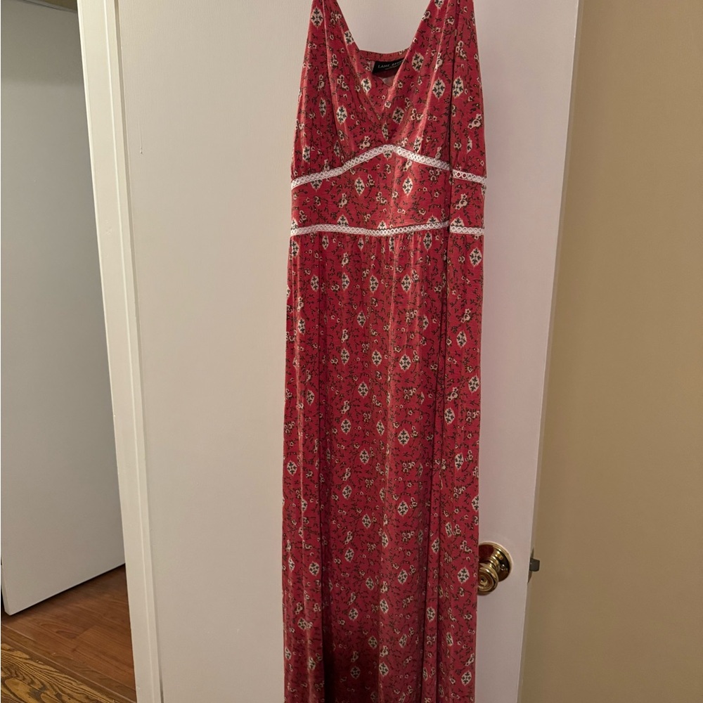 Red Floral Maxi Dress